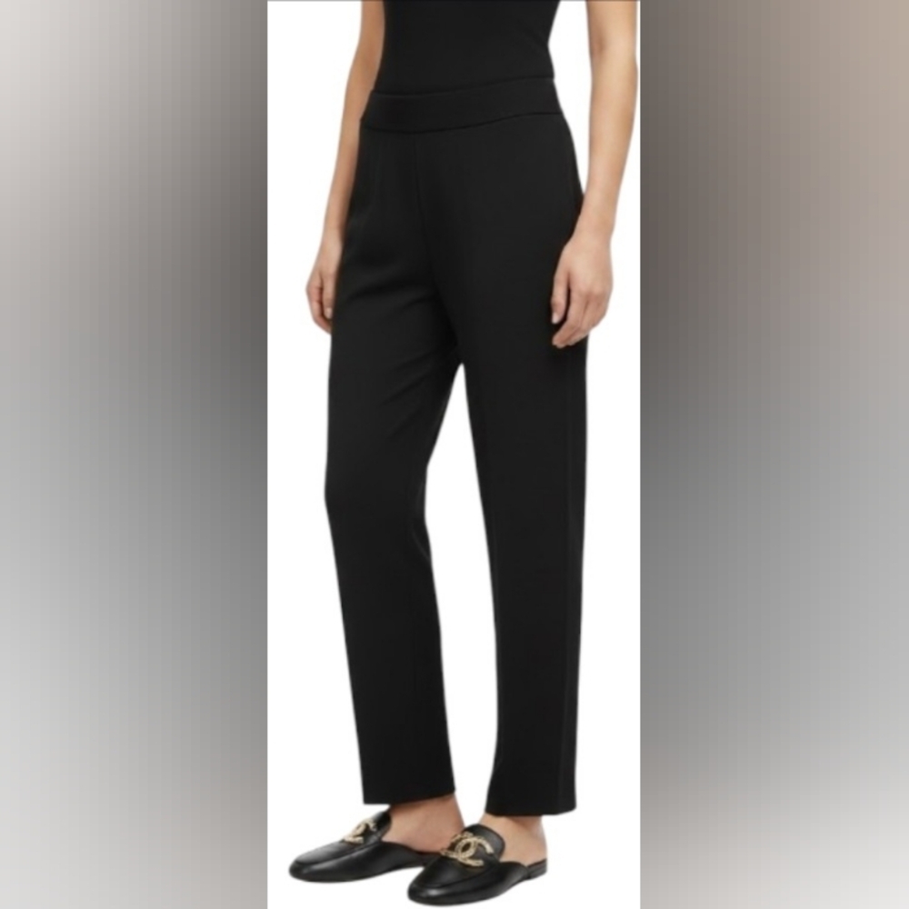 Nic+Zoe Ponte Knit Black Minimalist Capsule Professional Pull On Pants New